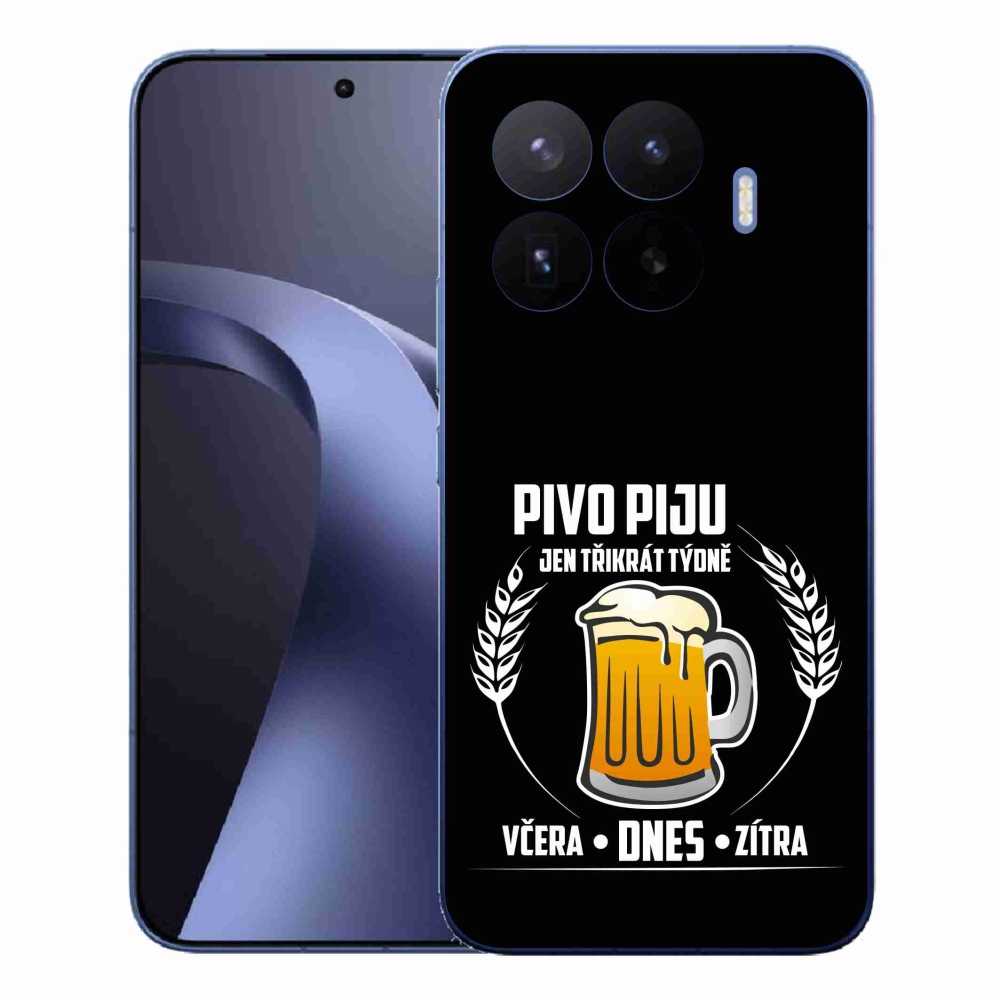 Gelový kryt mmCase na Xiaomi 17T Pro - pivní motiv černé pozadí