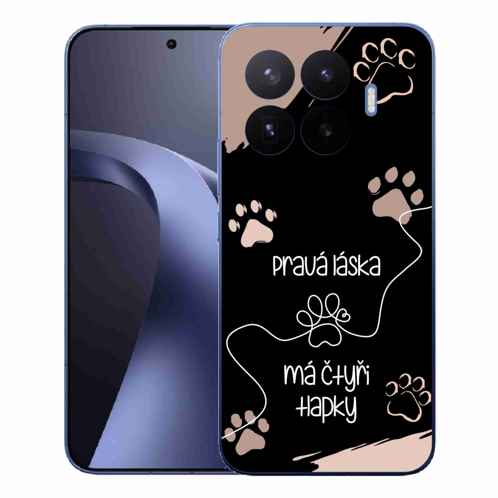 Gelový kryt mmCase na Xiaomi 17T Pro - psí motiv 1 černé pozadí