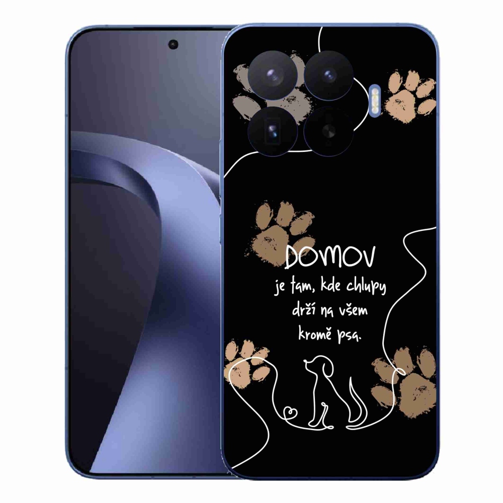 Gelový kryt mmCase na Xiaomi 17T Pro - psí motiv černé pozadí
