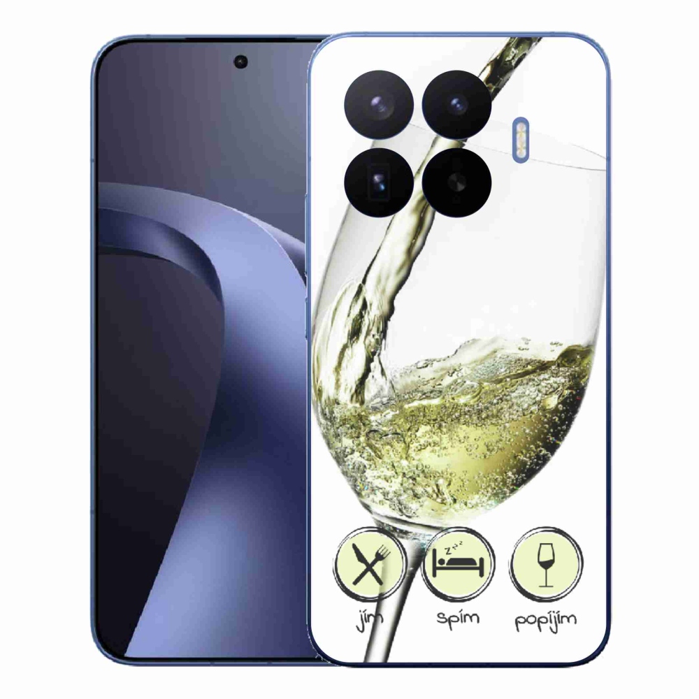 Gelový kryt mmCase na Xiaomi 17T Pro - sklenička vína bílé