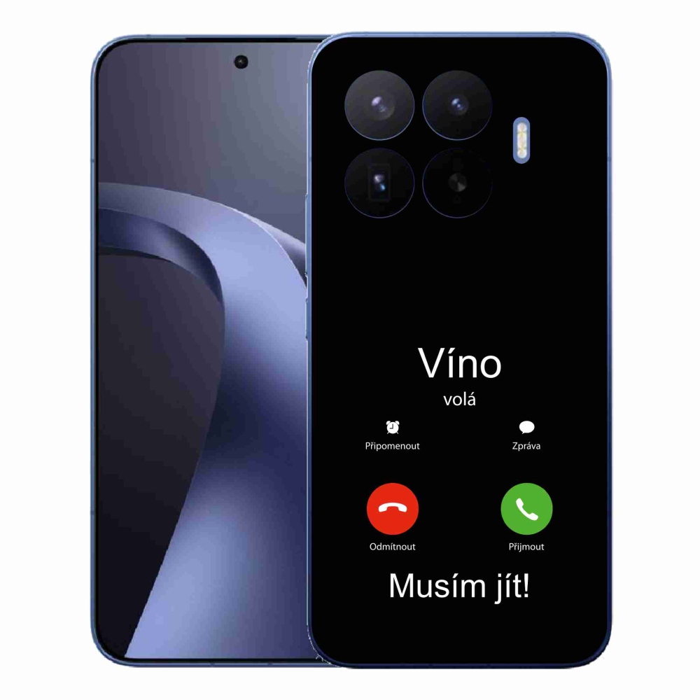 Gelový kryt mmCase na Xiaomi 17T Pro - víno volá černé pozadí