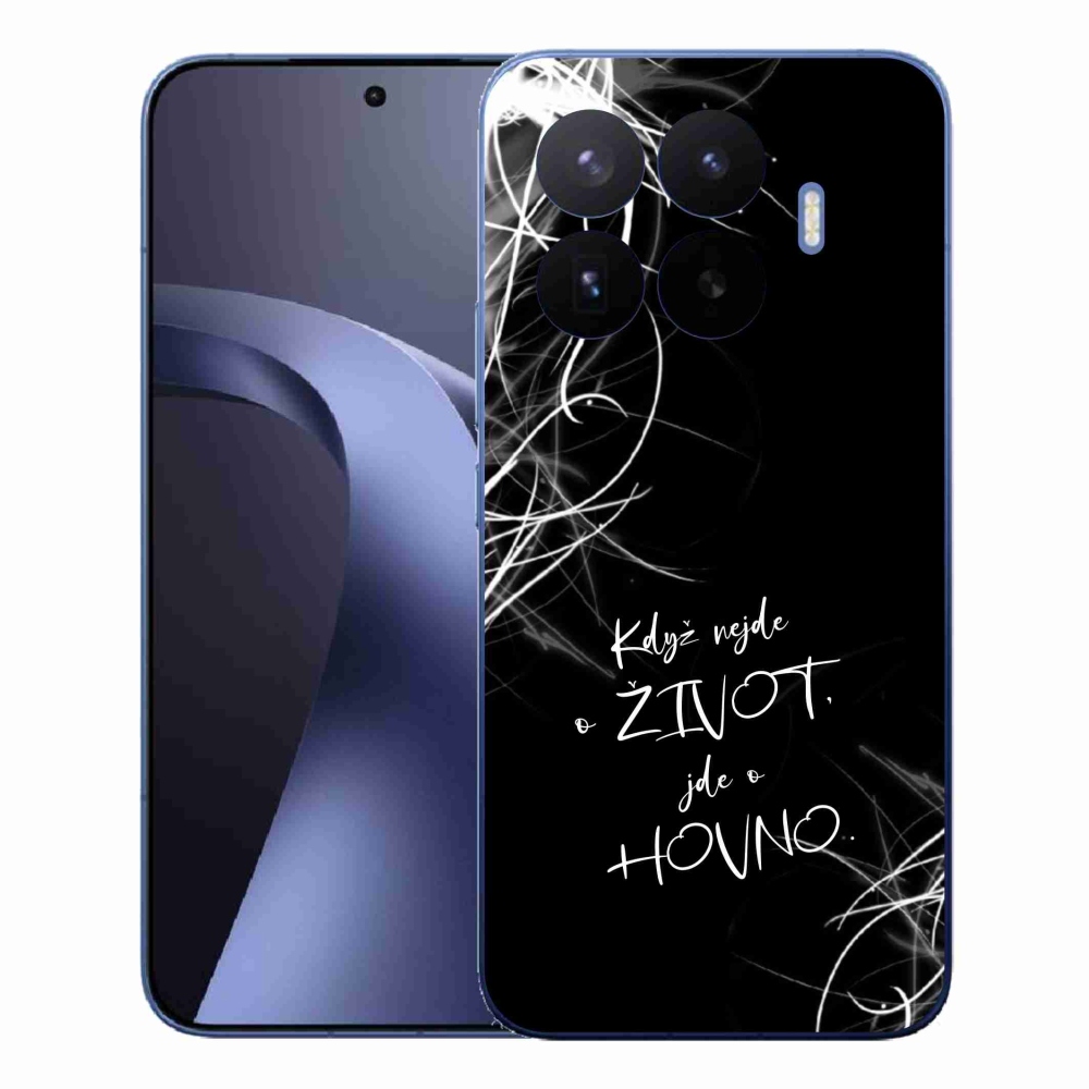 Gelový kryt mmCase na Xiaomi 17T Pro - vtipný text 16 černé pozadí