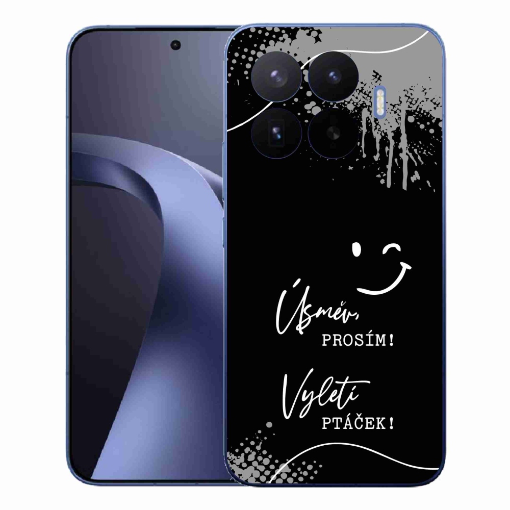 Gelový kryt mmCase na Xiaomi 17T Pro - vtipný text 4 černé pozadí