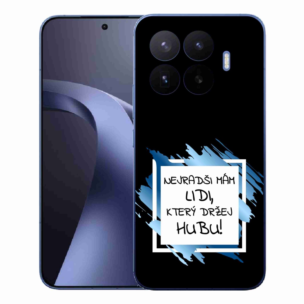 Gelový kryt mmCase na Xiaomi 17T Pro - vtipný text 7 bíločerné pozadí