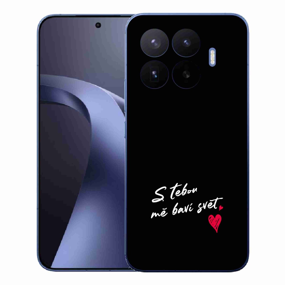 Gelový kryt mmCase na Xiaomi 17T Pro - zamilovaný text 1 černé pozadí