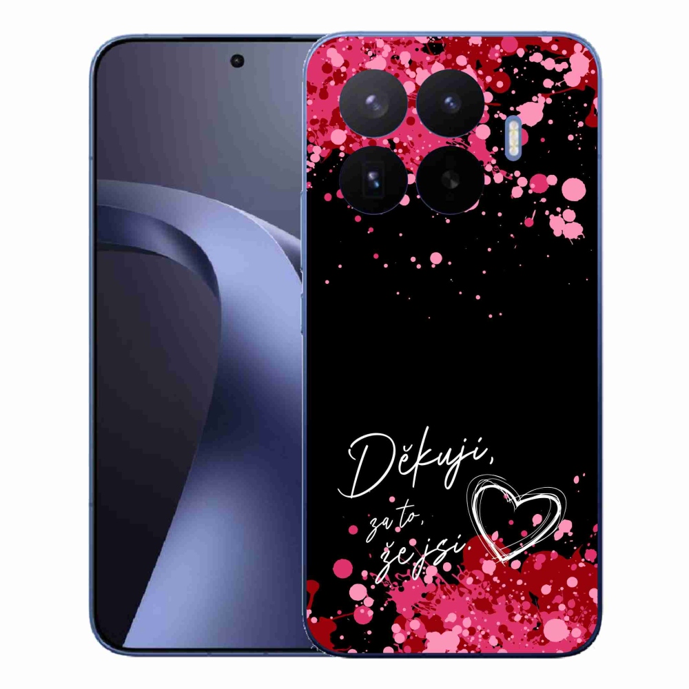 Gelový kryt mmCase na Xiaomi 17T Pro - zamilovaný text 2 černé pozadí