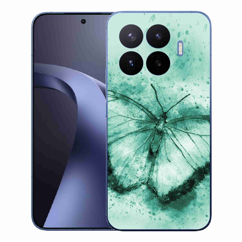 Gelový kryt mmCase na Xiaomi 17T Pro - zelený motýl