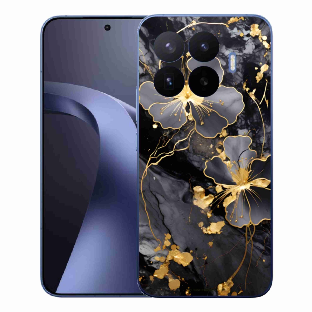 Gelový kryt mmCase na Xiaomi 17T Pro - zlaté květy