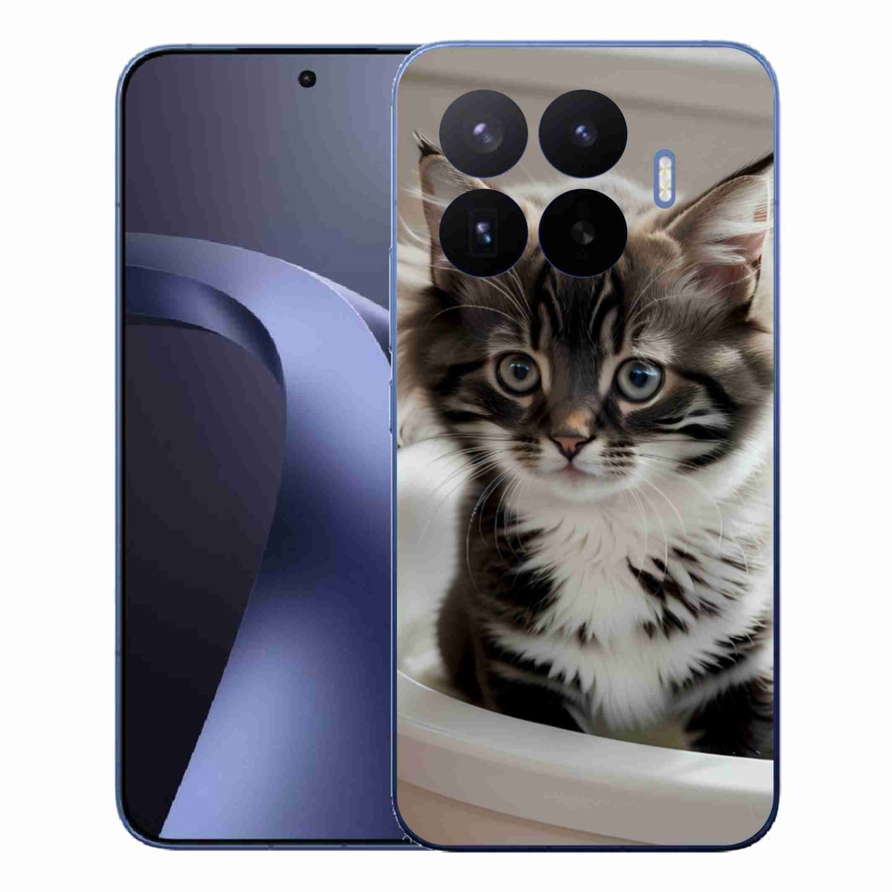 Gelový kryt mmCase na Xiaomi 17T Pro - zvědavé kotě