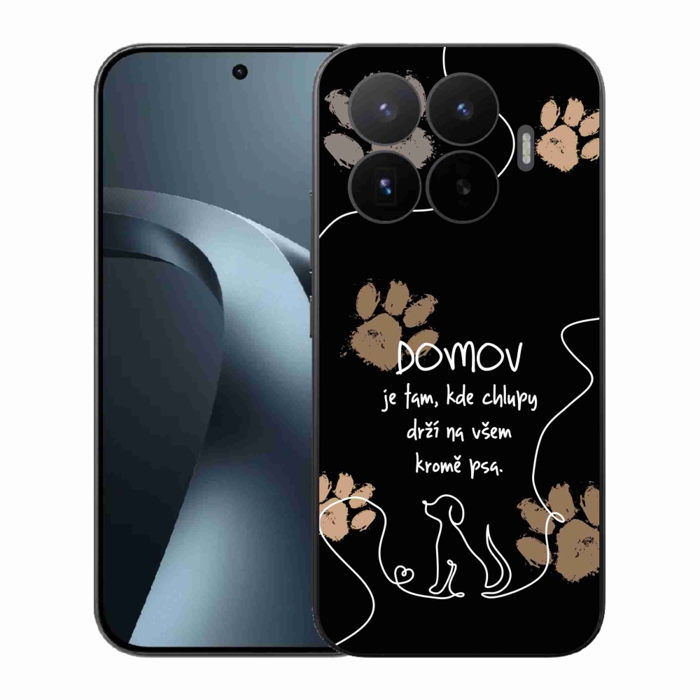 Gelový kryt mmCase na Xiaomi 17T - psí motiv černé pozadí