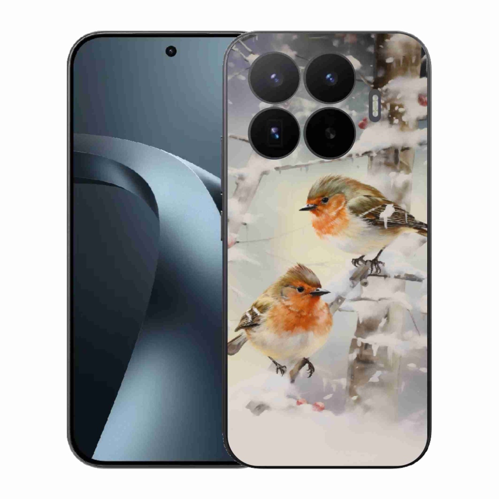 Gelový kryt mmCase na Xiaomi 17T - ptáčci v zimě
