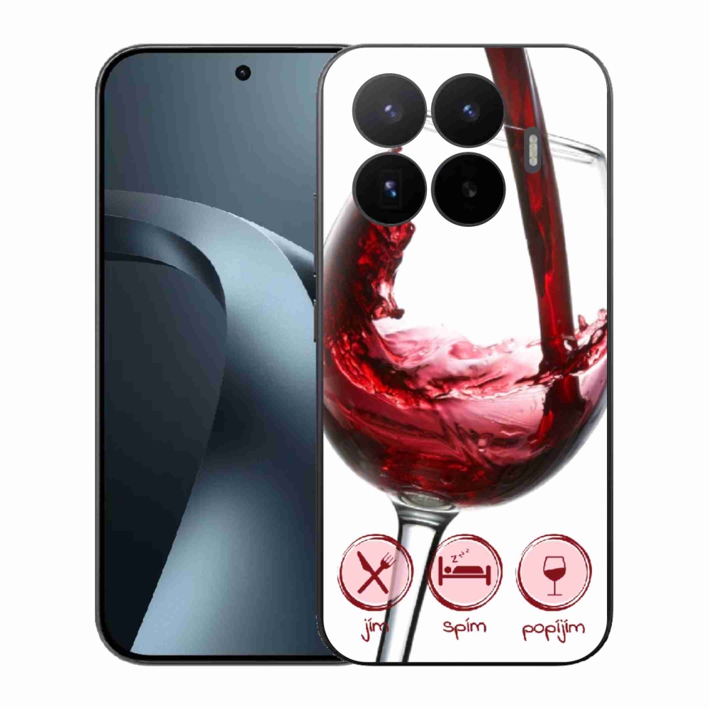 Gelový kryt mmCase na Xiaomi 17T - sklenička vína červené