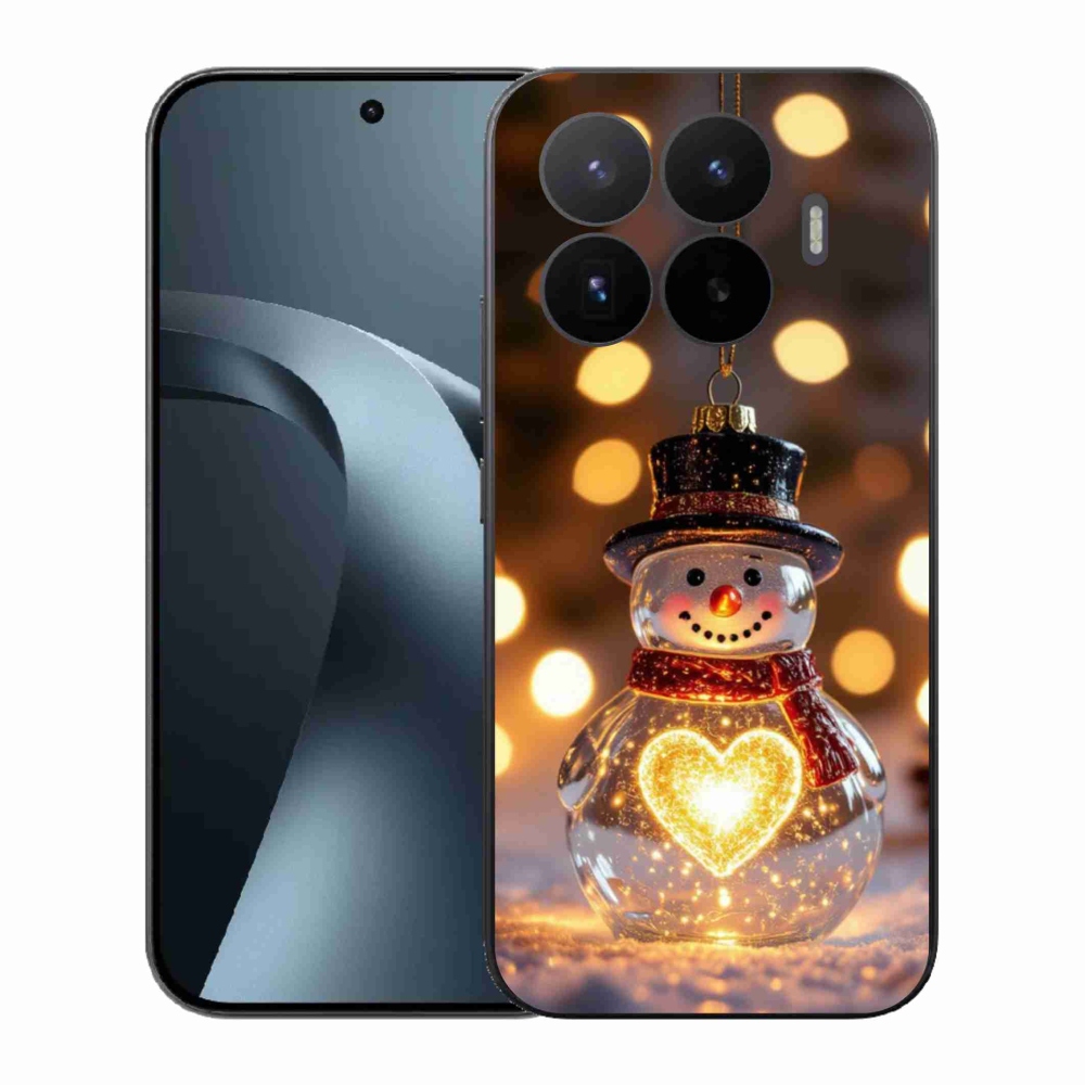 Gelový kryt mmCase na Xiaomi 17T - svítící vánoční sněhulák