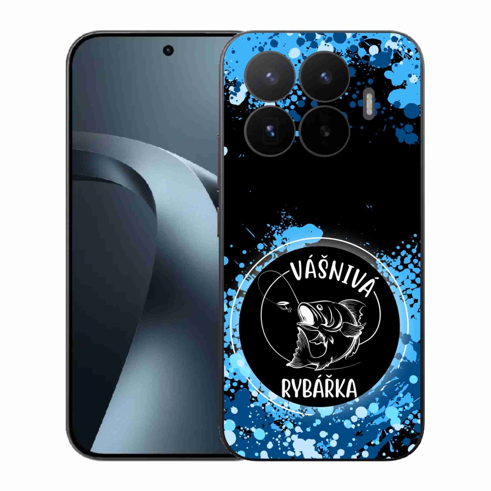 Gelový kryt mmCase na Xiaomi 17T - vášnivá rybářka černé pozadí