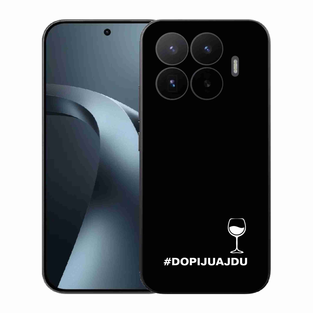 Gelový kryt mmCase na Xiaomi 17T - vinný motiv černé pozadí