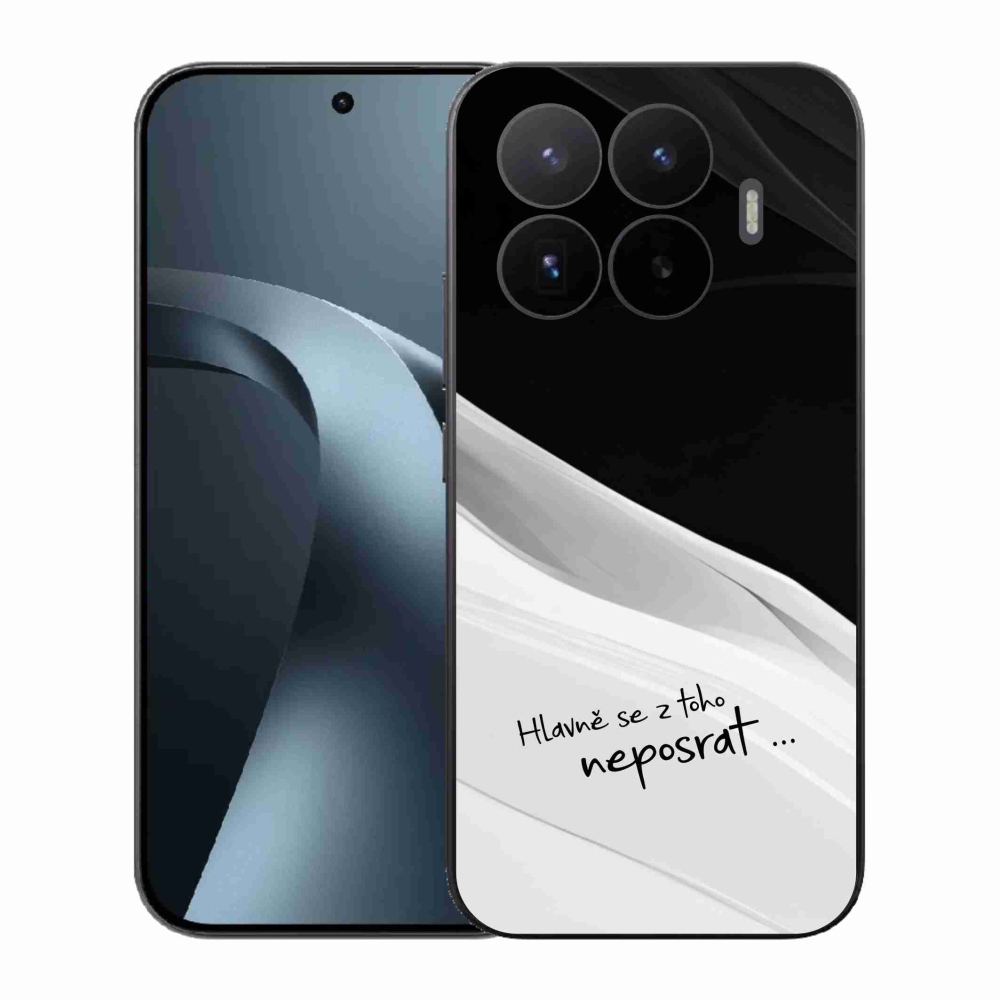 Gelový kryt mmCase na Xiaomi 17T - vtipný text 13 bíločerné pozadí