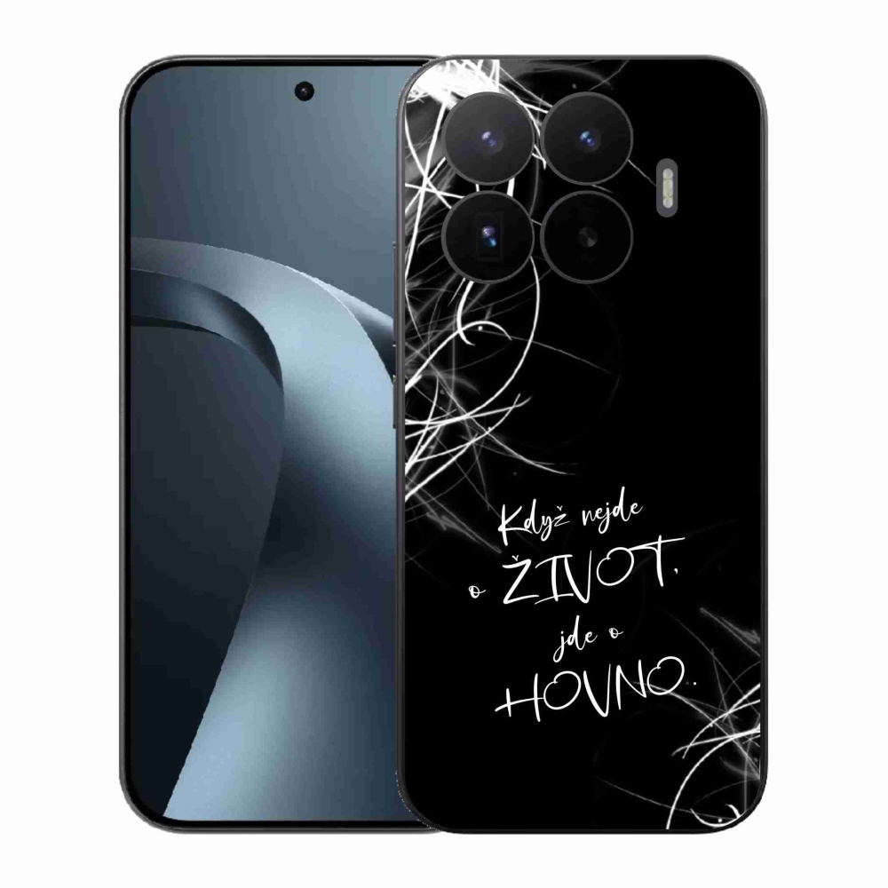 Gelový kryt mmCase na Xiaomi 17T - vtipný text 16 černé pozadí