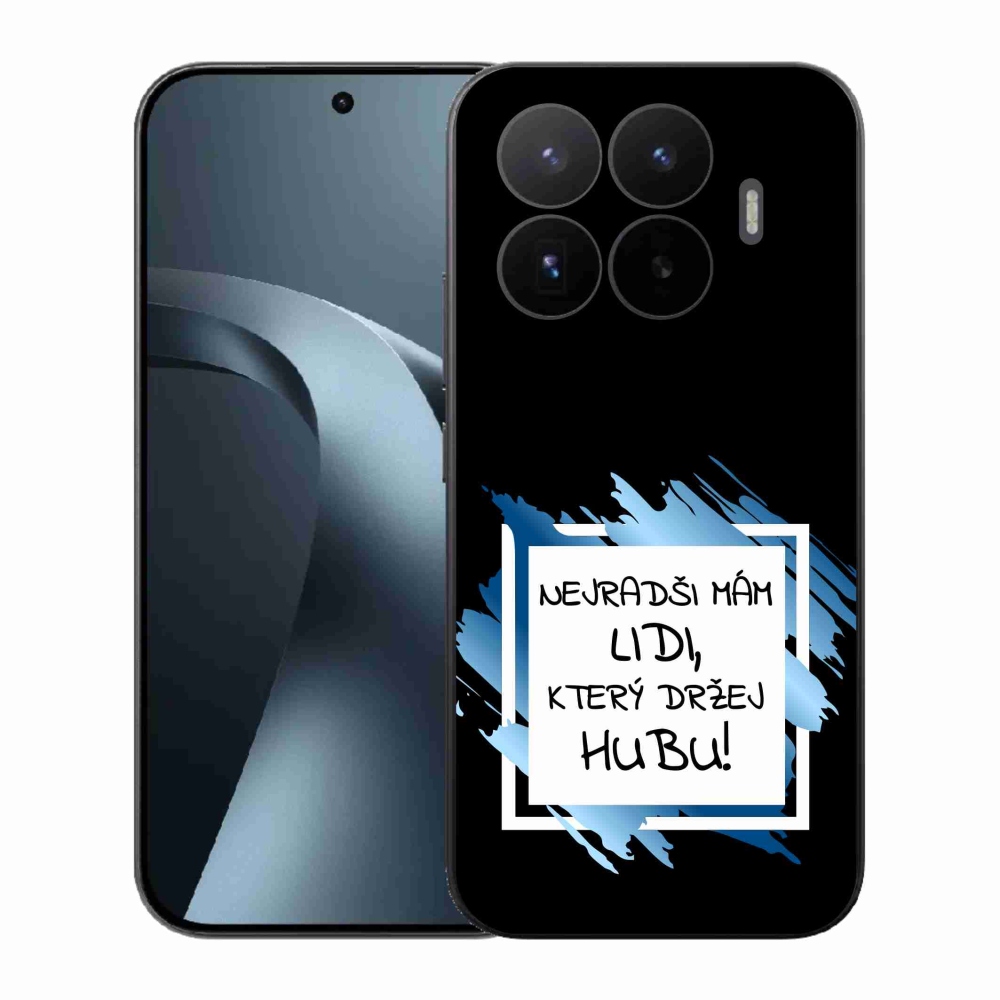 Gelový kryt mmCase na Xiaomi 17T - vtipný text 7 bíločerné pozadí