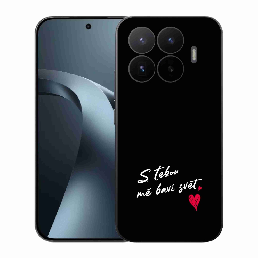 Gelový kryt mmCase na Xiaomi 17T - zamilovaný text 1 černé pozadí