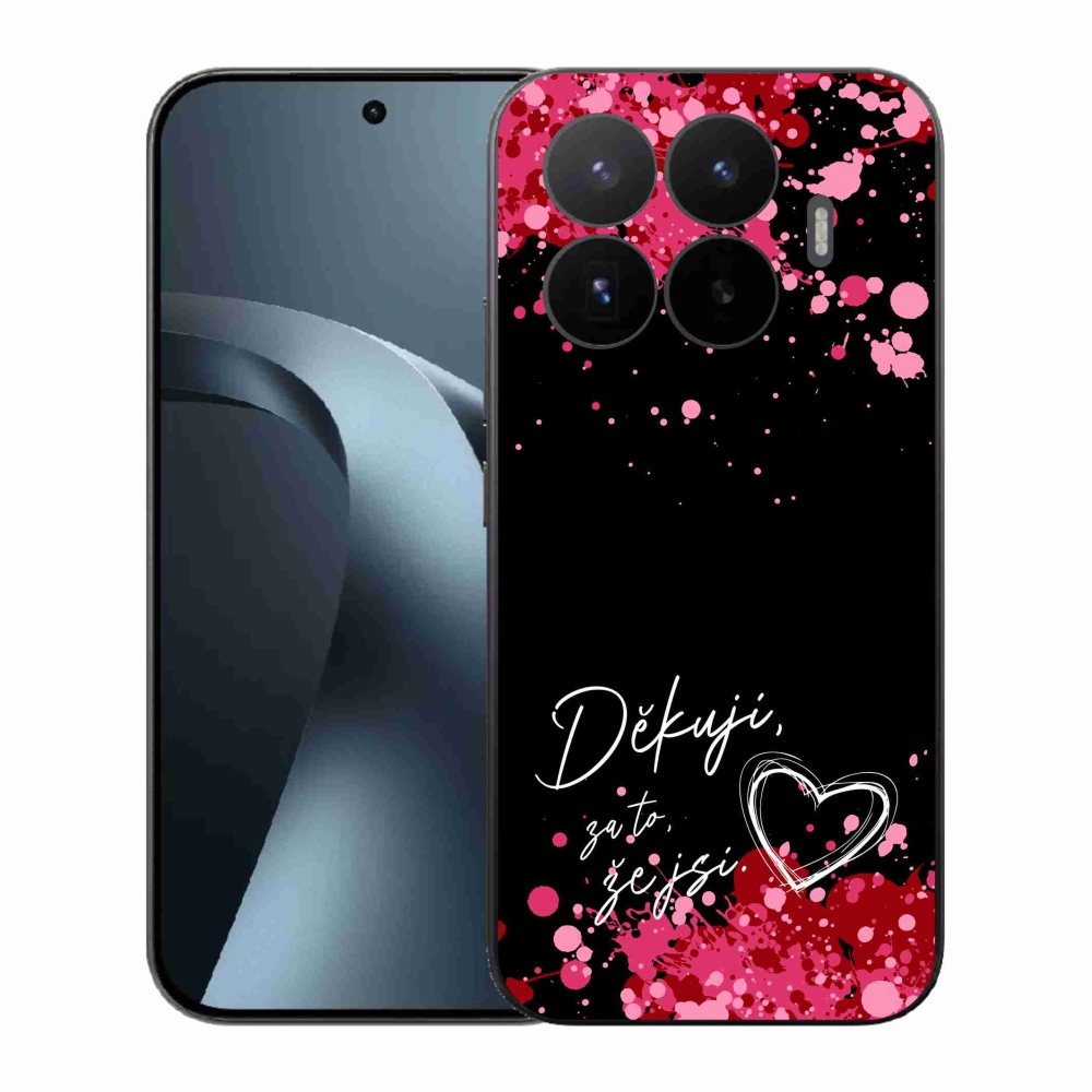 Gelový kryt mmCase na Xiaomi 17T - zamilovaný text 2 černé pozadí
