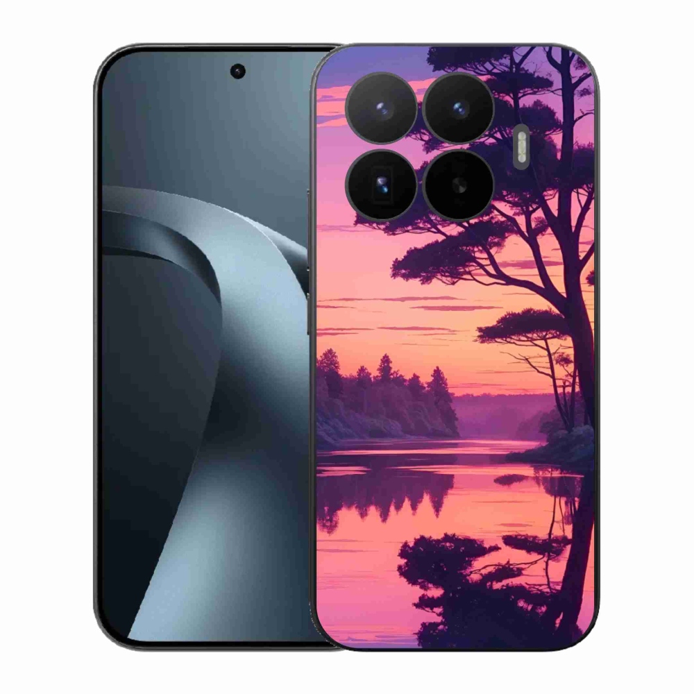 Gelový kryt mmCase na Xiaomi 17T - západ slunce nad jezerem