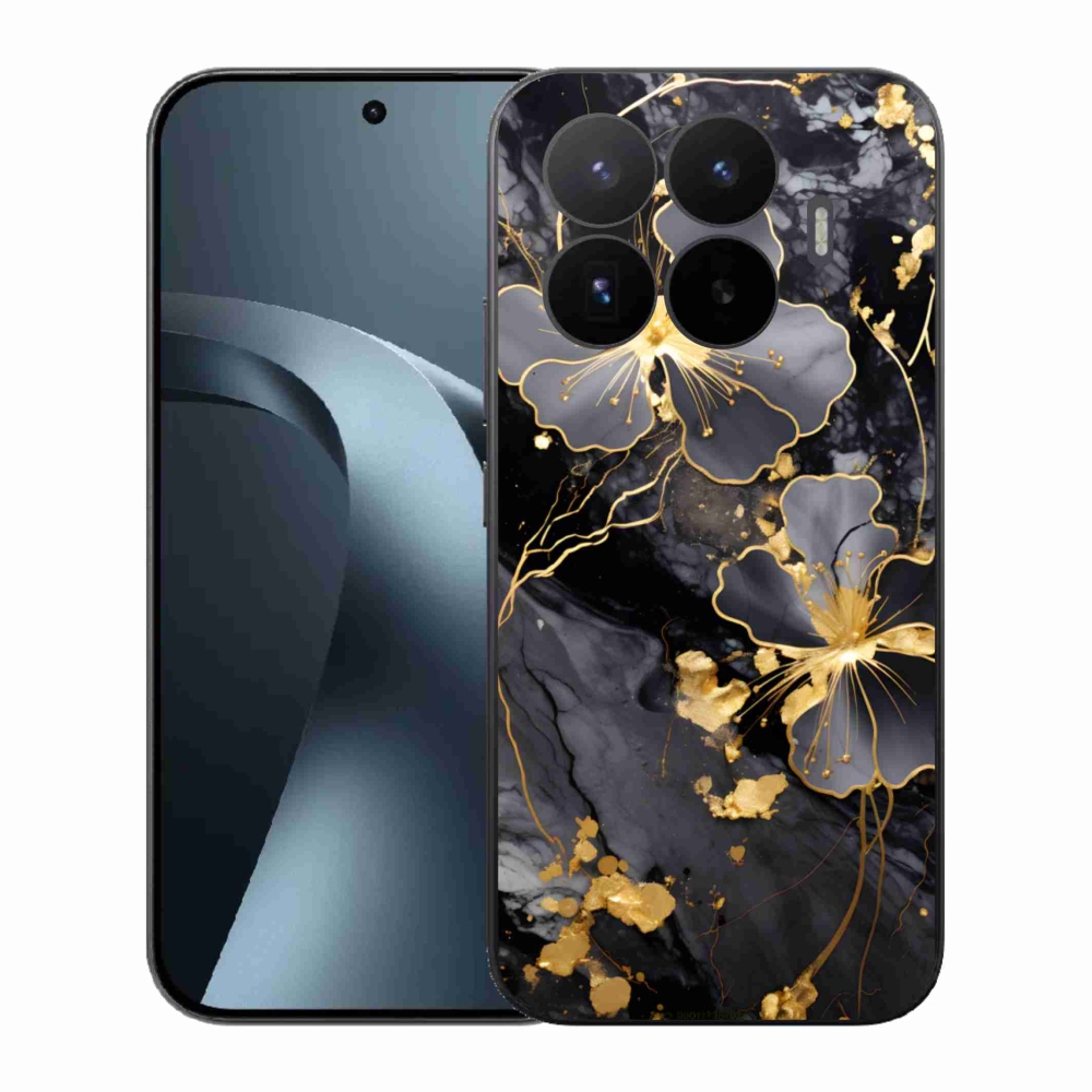Gelový kryt mmCase na Xiaomi 17T - zlaté květy