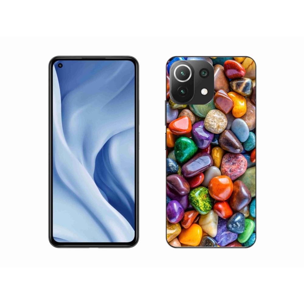 Gelový kryt mmCase na Xiaomi MI 11 Lite/5G - barevné kamínky