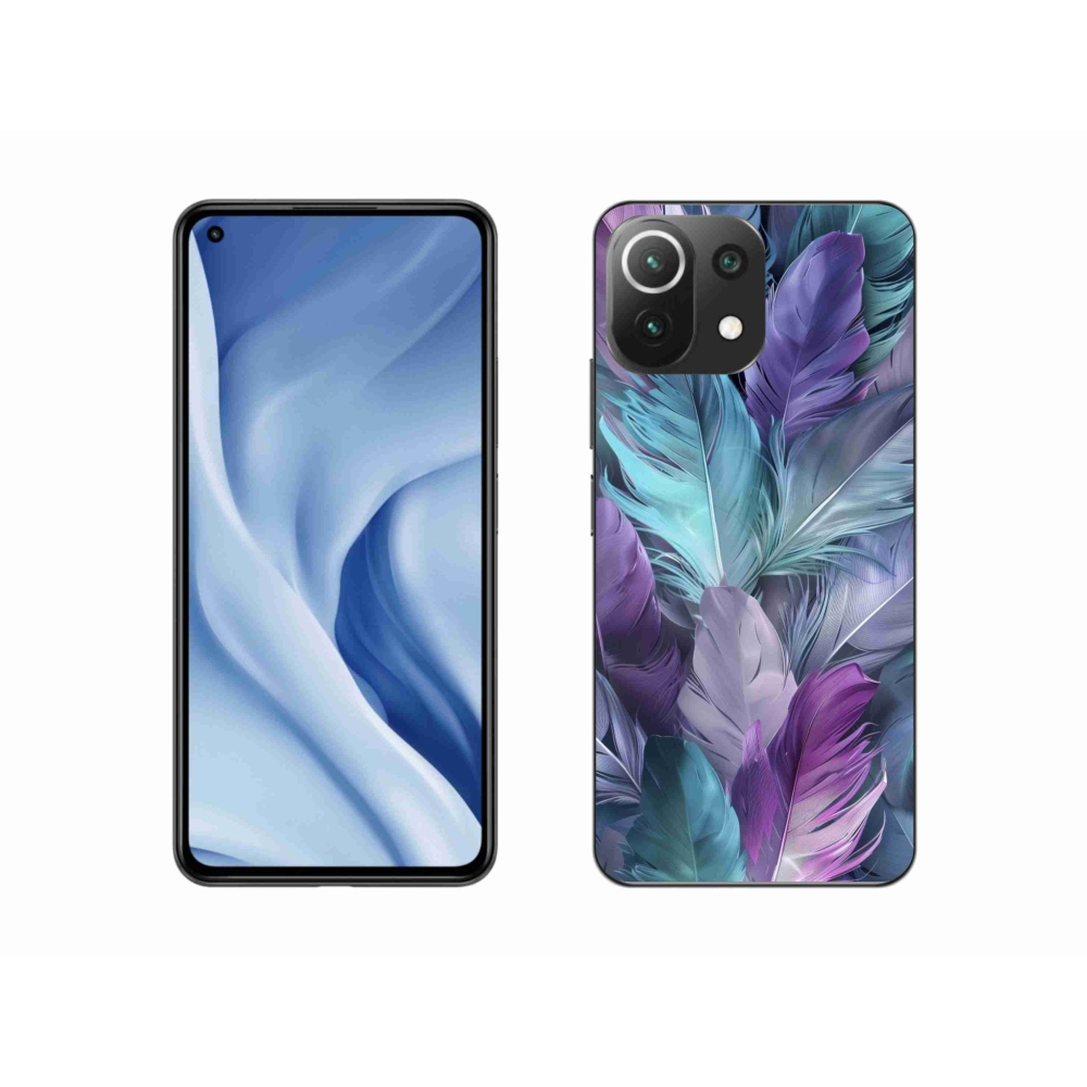 Gelový kryt mmCase na Xiaomi MI 11 Lite/5G - barevné peří 2