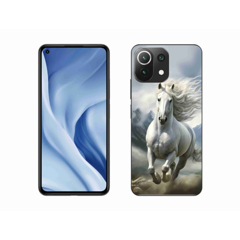 Gelový kryt mmCase na Xiaomi Mi 11 Lite /5G - běžící bílý kůň 3