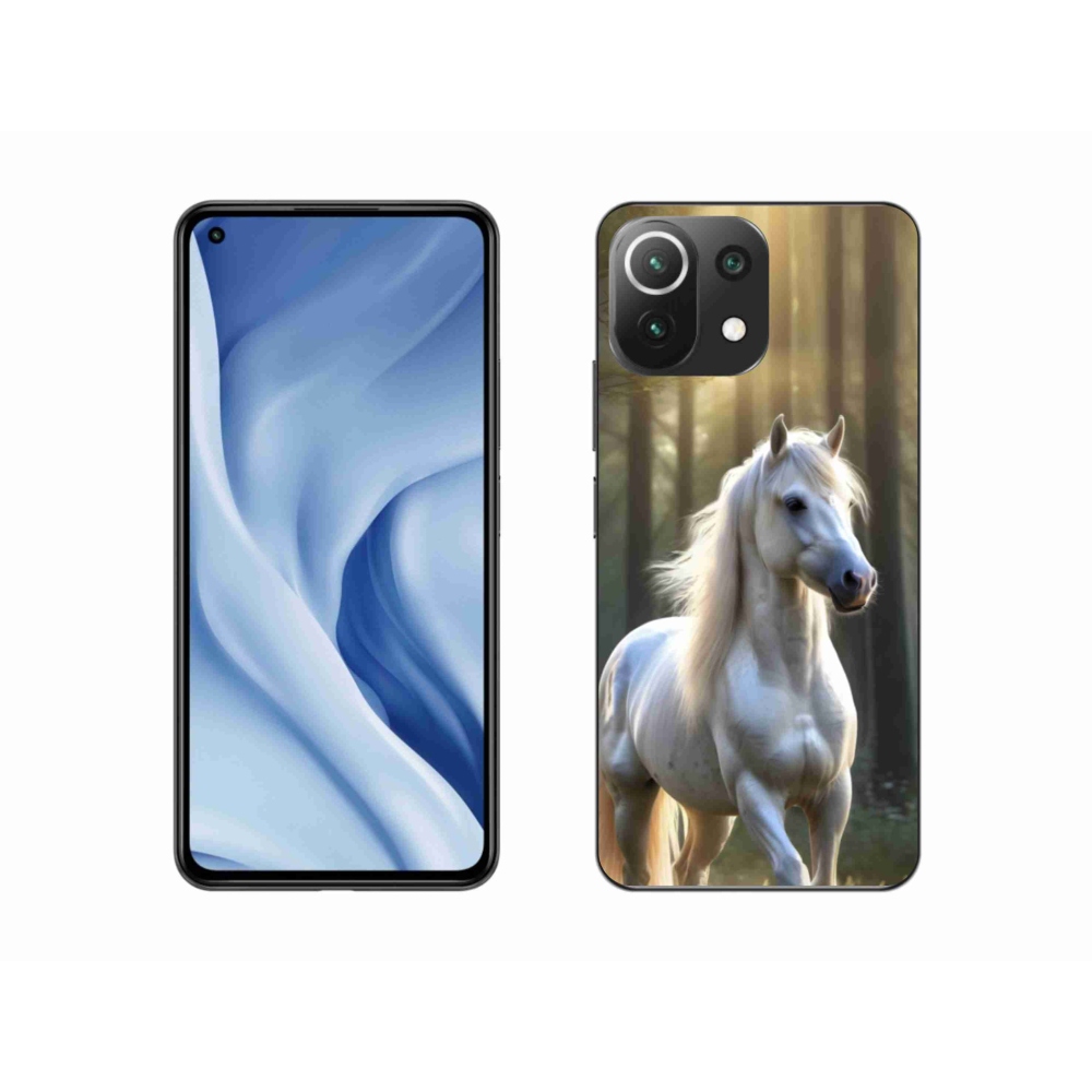 Gelový kryt mmCase na Xiaomi MI 11 Lite/5G - bílý kůň 3