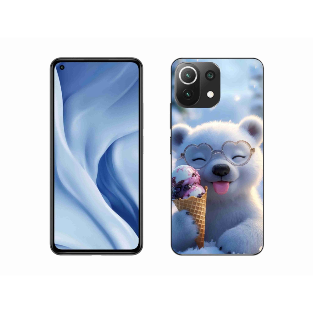 Gelový kryt mmCase na Xiaomi Mi 11 Lite /5G - medvídek se zmrzlinou