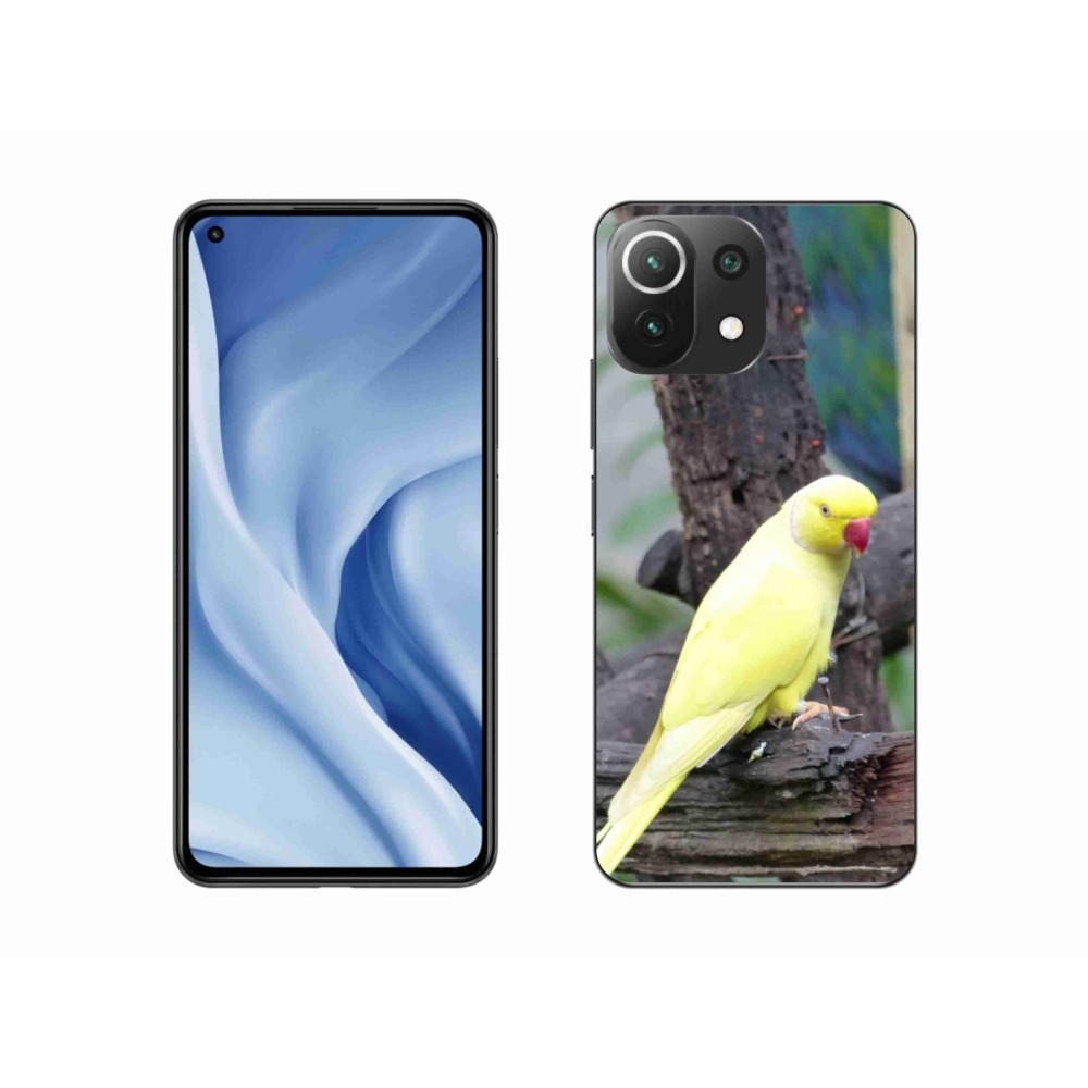Gelový kryt mmCase na Xiaomi MI 11 Lite/5G - papoušek alexandr žlutý