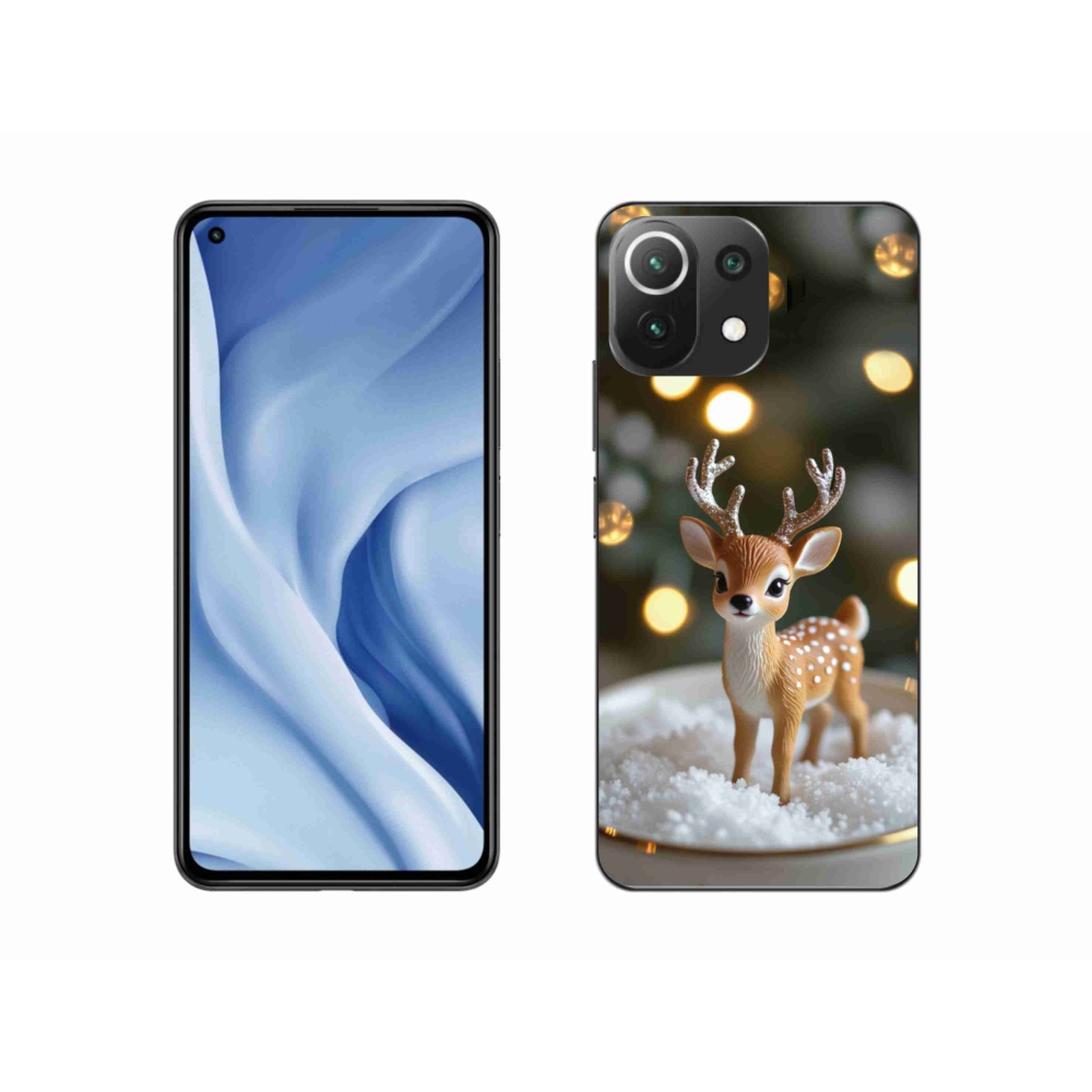 Gelový kryt mmCase na Xiaomi Mi 11 Lite /5G - roztomilý vánoční jelen
