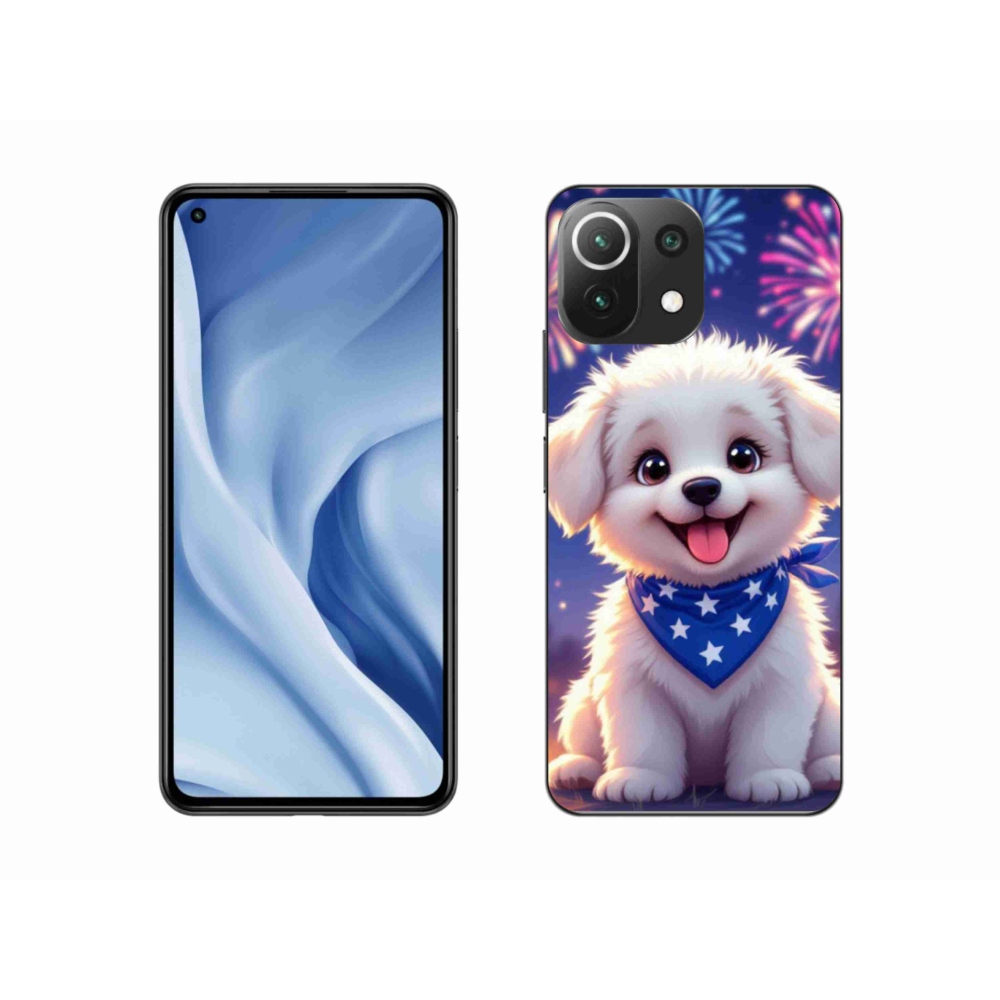 Gelový kryt mmCase na Xiaomi MI 11 Lite/5G - slavnostní štěně