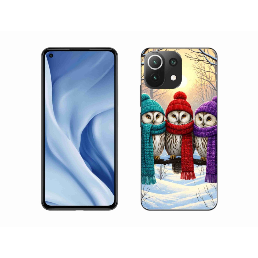 Gelový kryt mmCase na Xiaomi MI 11 Lite/5G - soví přátelé