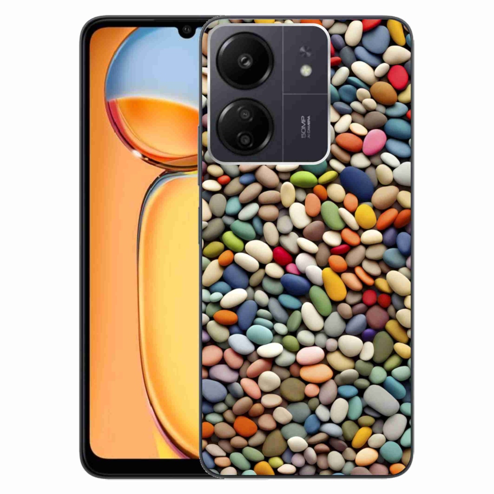 Gelový kryt mmCase na Xiaomi Poco C65/Redmi 13C - barevné kamínky 2