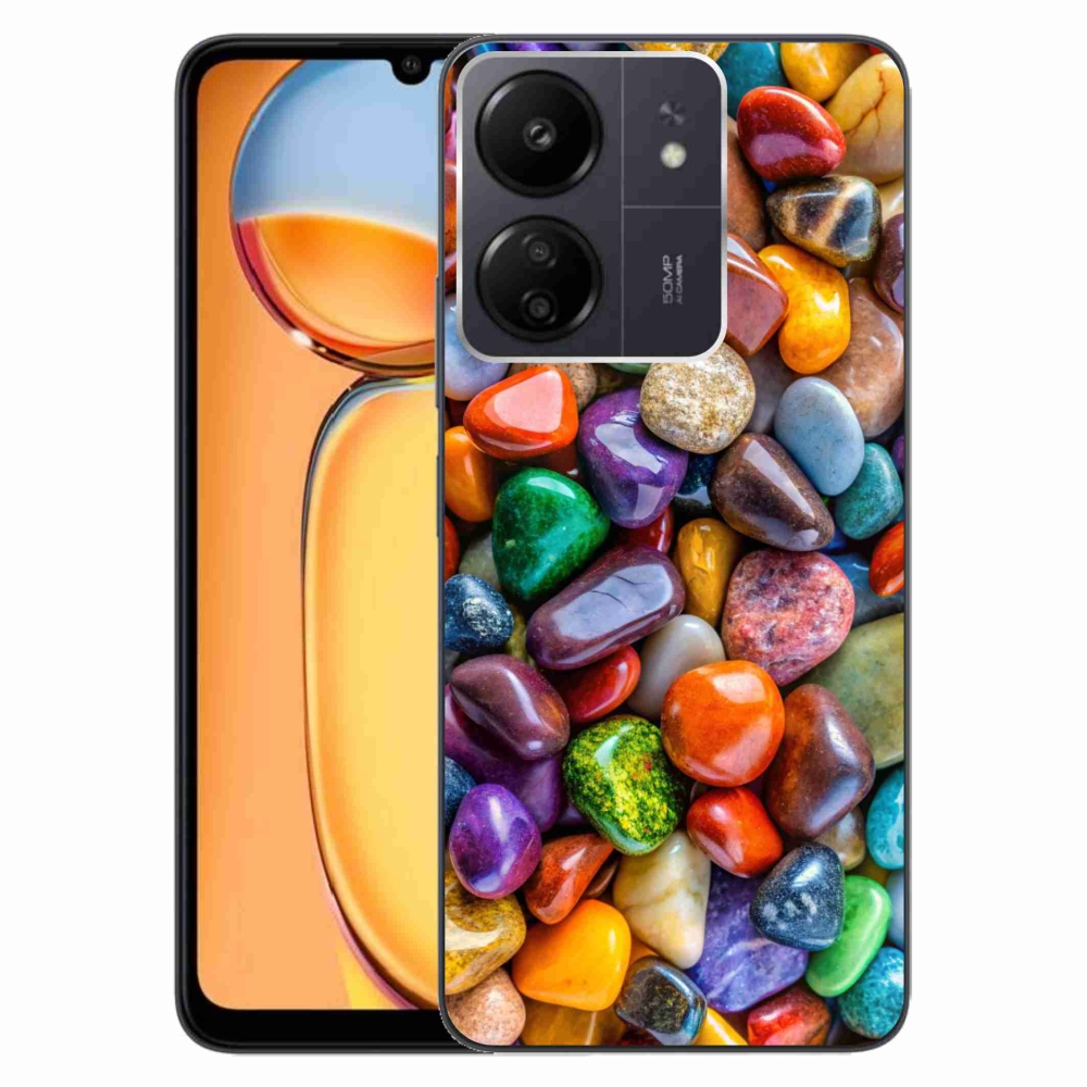 Gelový kryt mmCase na Xiaomi Poco C65/Redmi 13C - barevné kamínky