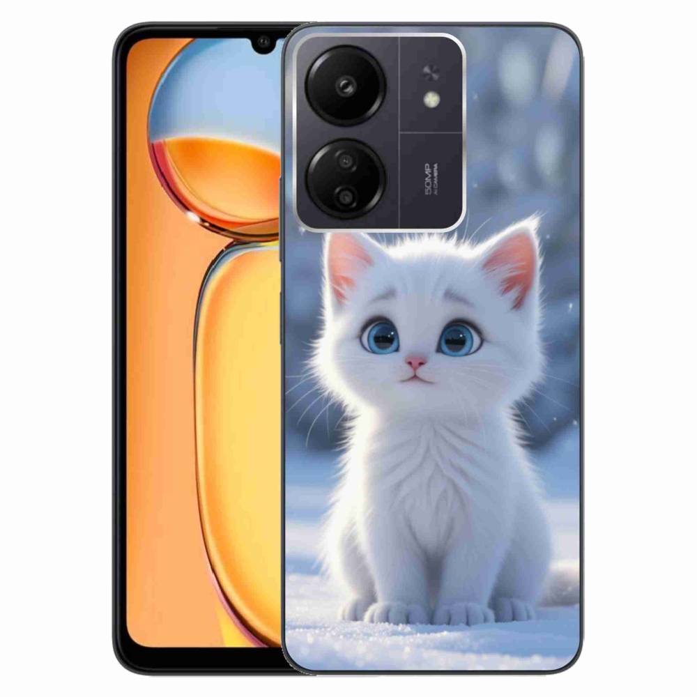Gelový kryt mmCase na Xiaomi Poco C65/Redmi 13C - bílé kotě 3