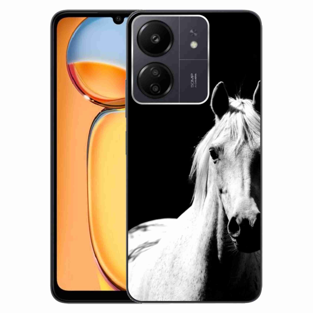 Gelový kryt mmCase na Xiaomi Poco C65/Redmi 13C - bílý kůň 5