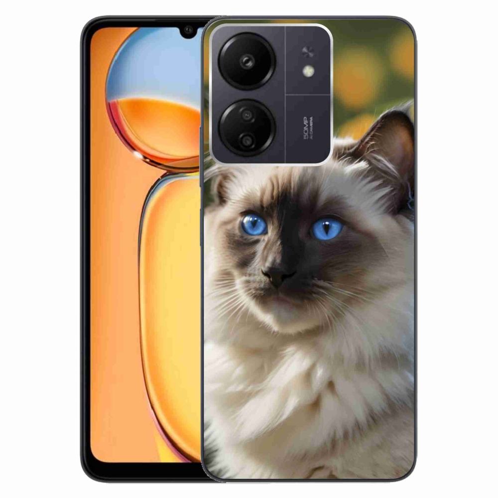 Gelový kryt mmCase na Xiaomi Poco C65/Redmi 13C - bílý ragdoll