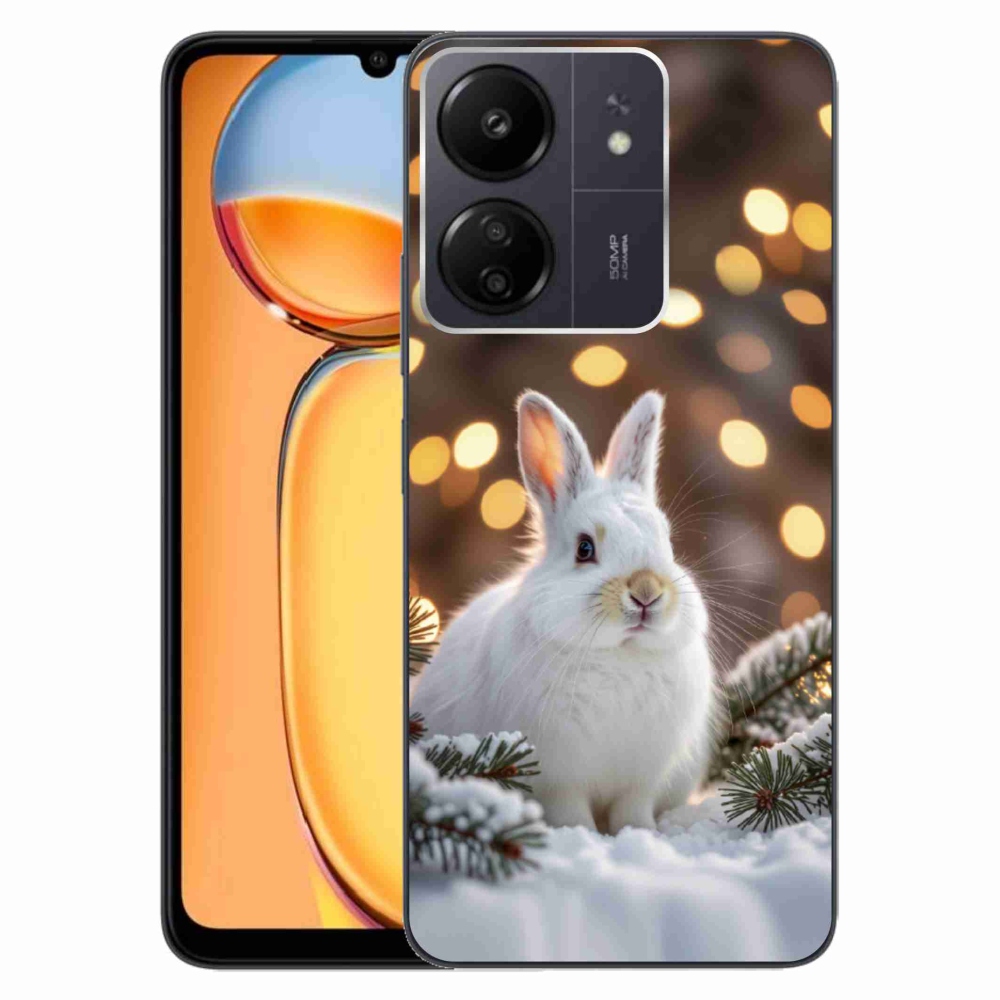 Gelový kryt mmCase na Xiaomi Poco C65/Redmi 13C - bílý zajíc