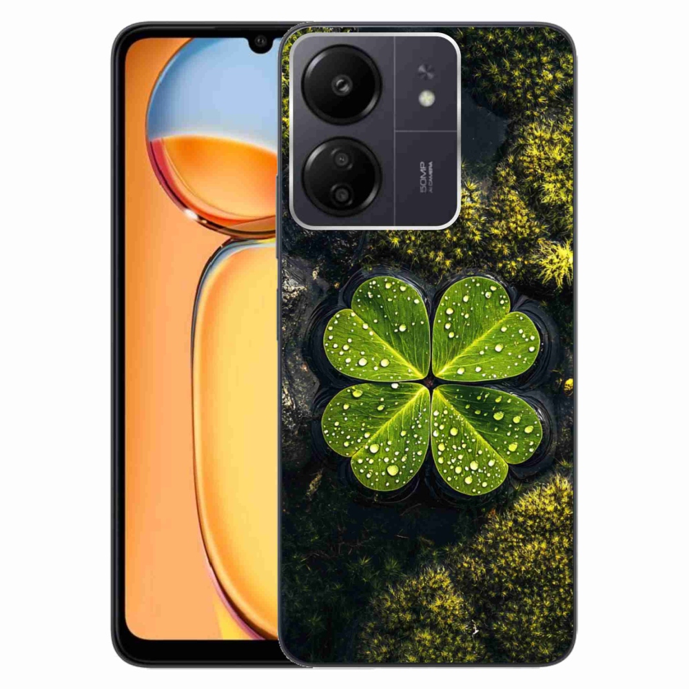 Gelový kryt mmCase na Xiaomi Poco C65/Redmi 13C - čtyřlístek