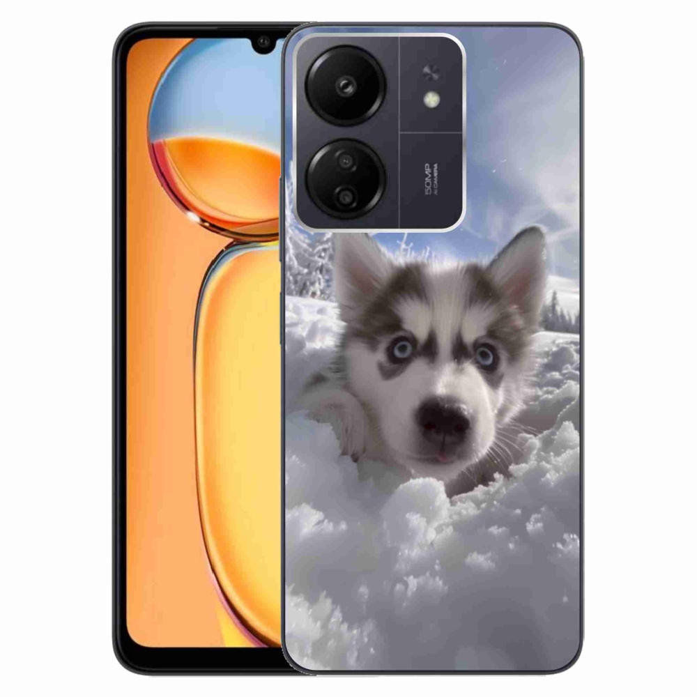 Gelový kryt mmCase na Xiaomi Poco C65/Redmi 13C - husky ve sněhu