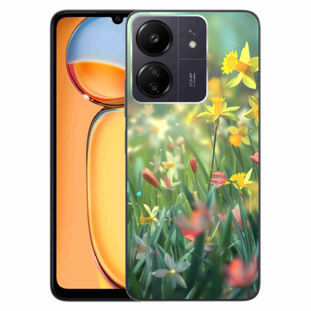 Gelový kryt mmCase na Xiaomi Poco C65/Redmi 13C - jarní květy