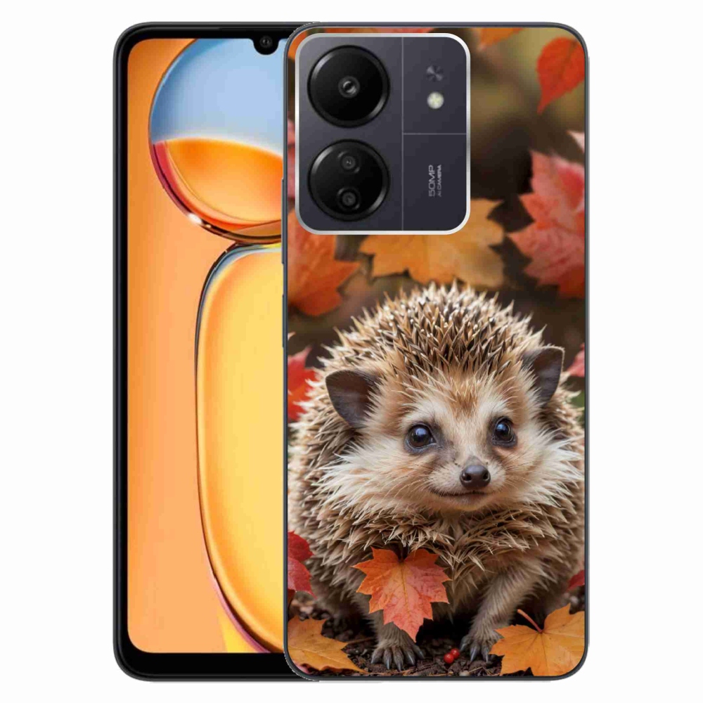 Gelový kryt mmCase na Xiaomi Poco C65/Redmi 13C - ježek v listí