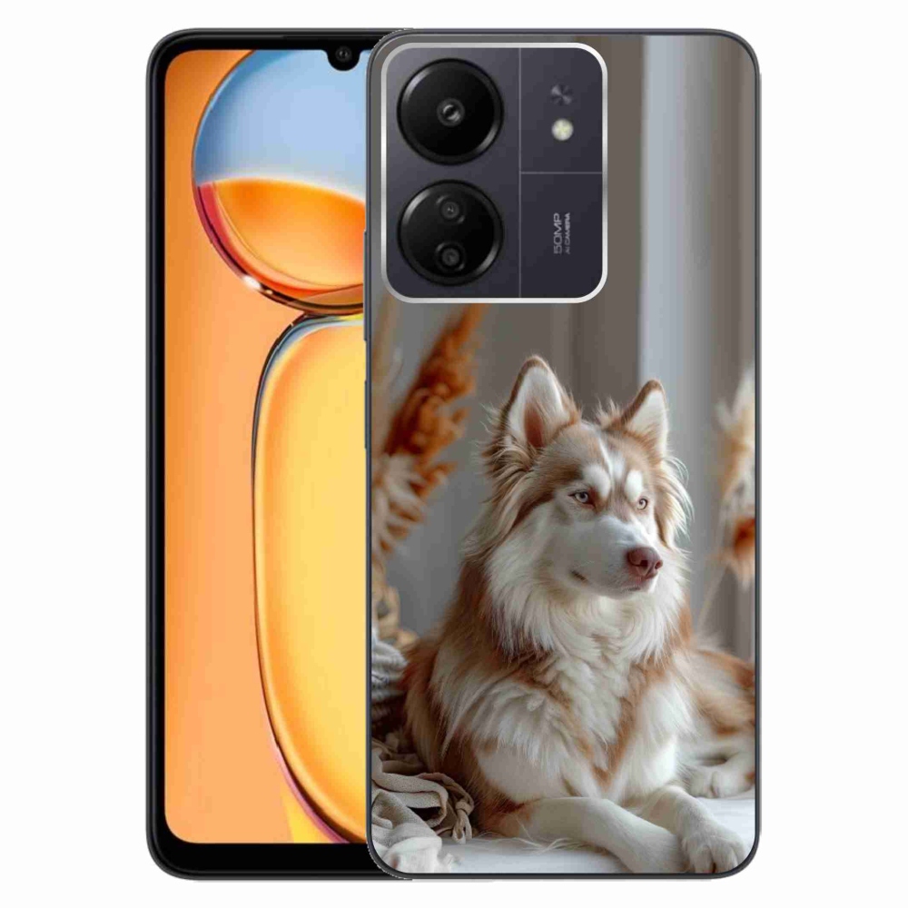 Gelový kryt mmCase na Xiaomi Poco C65/Redmi 13C - klidný sibiřský husky