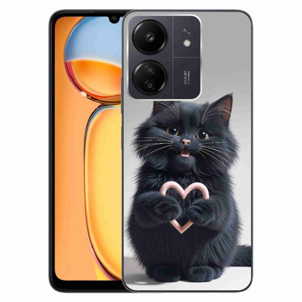 Gelový kryt mmCase na Xiaomi Poco C65/Redmi 13C - kočičí láska 3