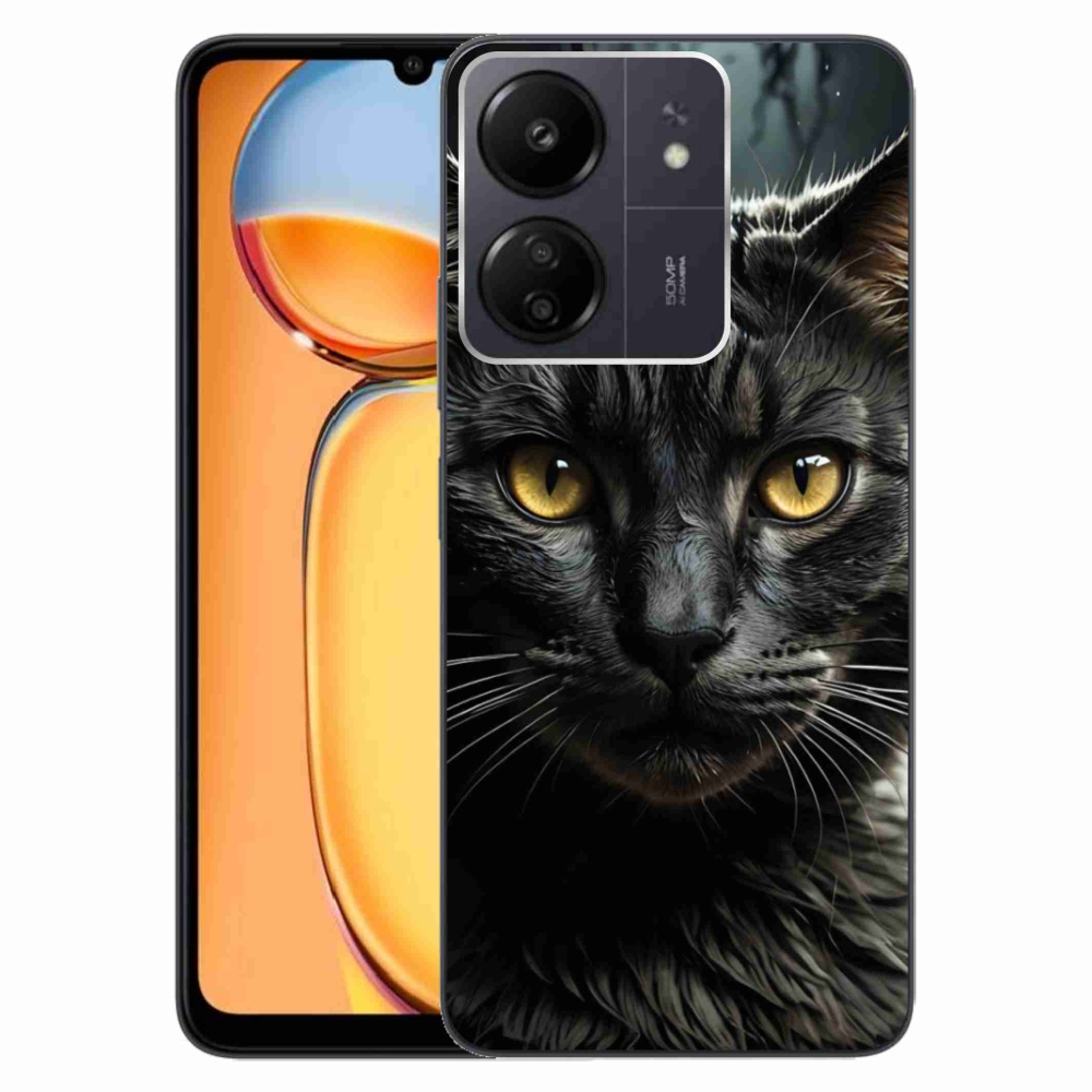 Gelový kryt mmCase na Xiaomi Poco C65/Redmi 13C - kočičí pohled 3