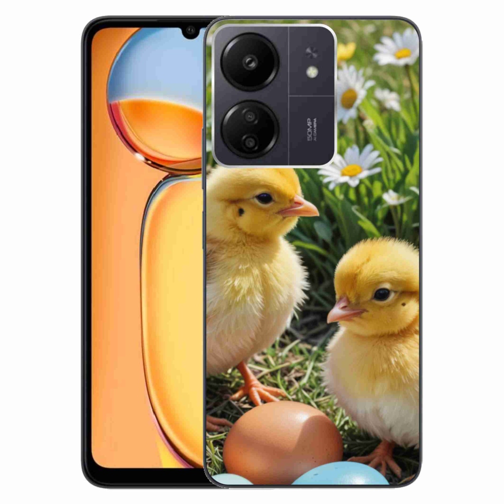 Gelový kryt mmCase na Xiaomi Poco C65/Redmi 13C - kuřátka