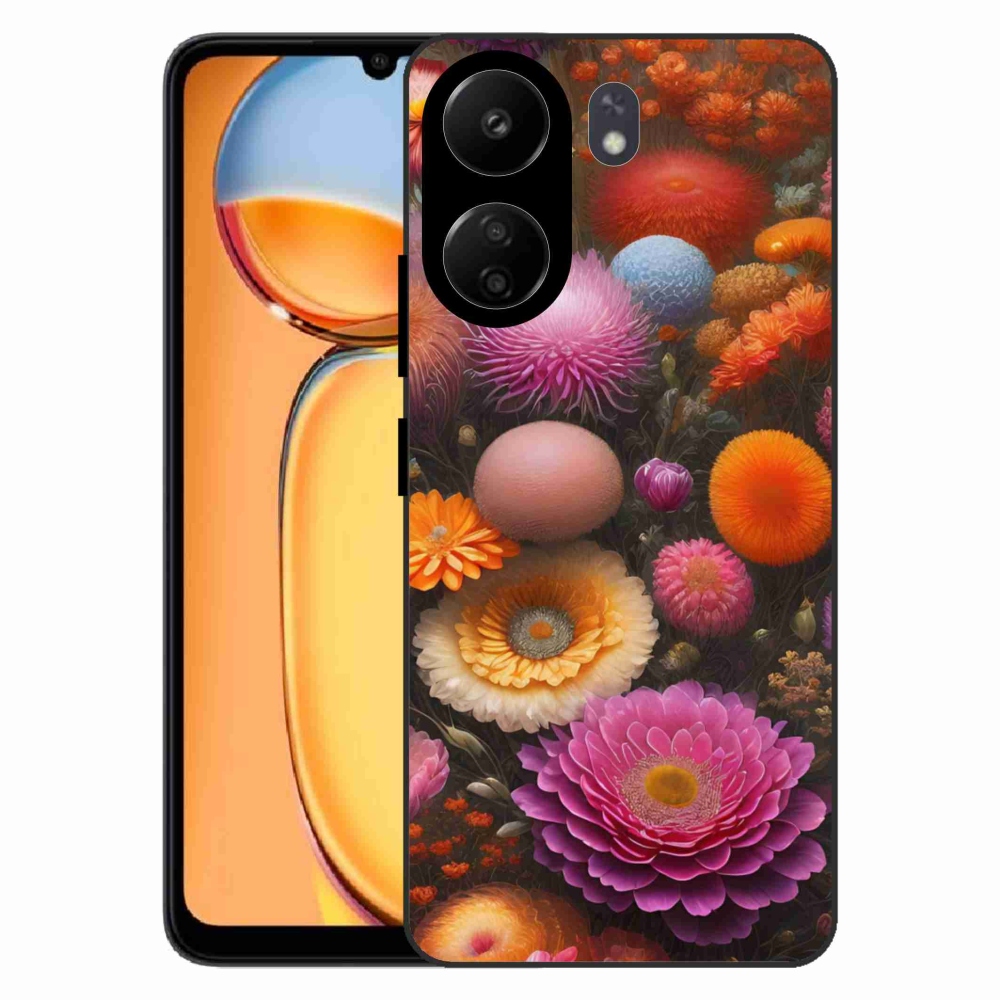 Gelový kryt mmCase na Xiaomi Poco C65/Redmi 13C - květinová kompozice